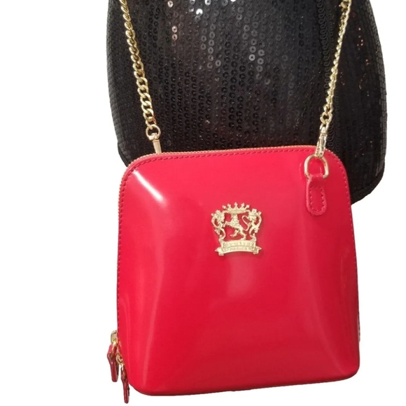 NWT 🇮🇹 Pratesi Firenze Handcrafted Italian Red Leather Crossbody Bag 🔥 - Picture 4 of 15
